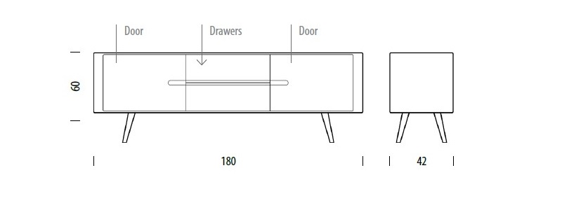 Ena TV Sideboard 180 Gazzda